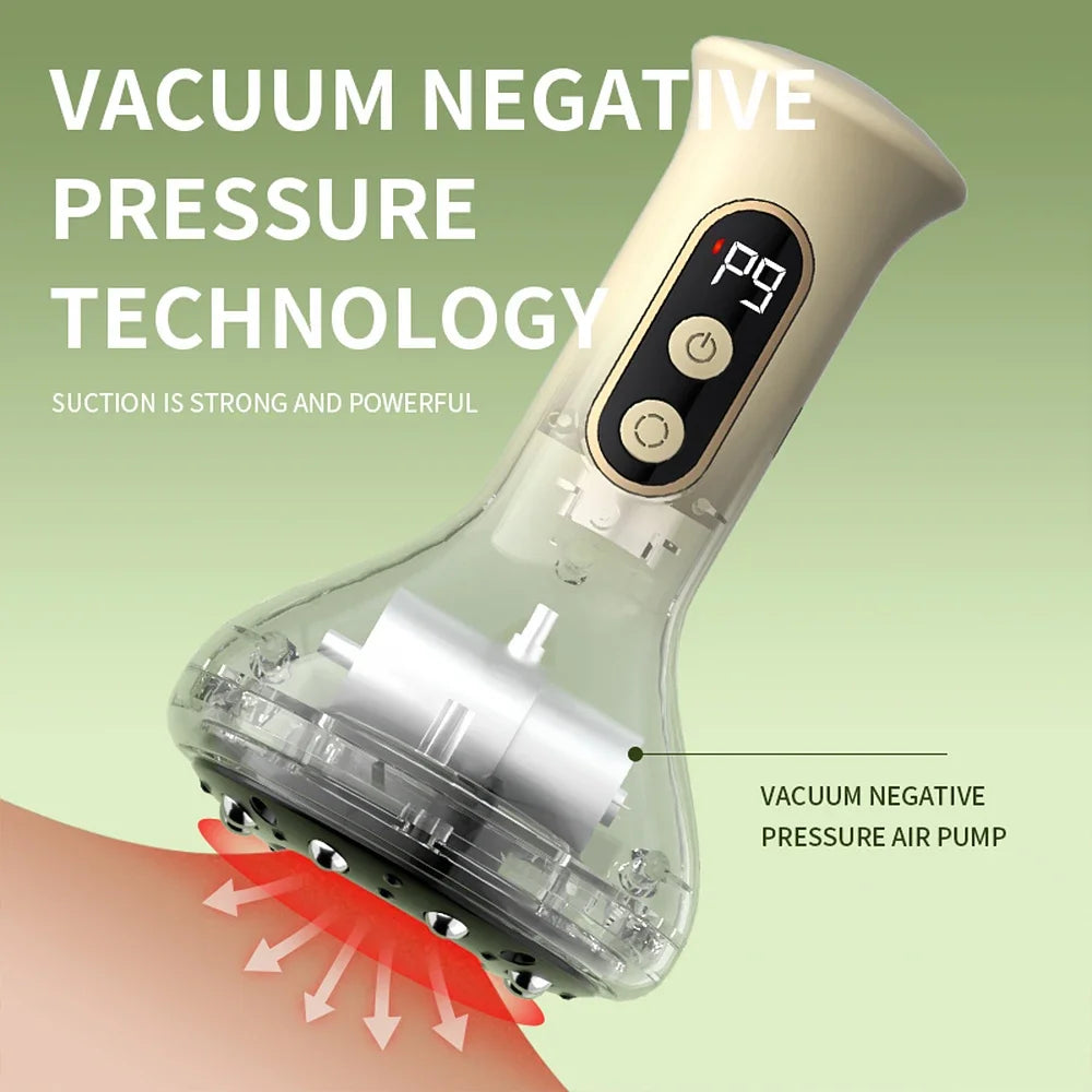 Smart Cupping Massage Machine – 9 Levels Suction, Red Light Heating, Anti-Cellulite Therapy