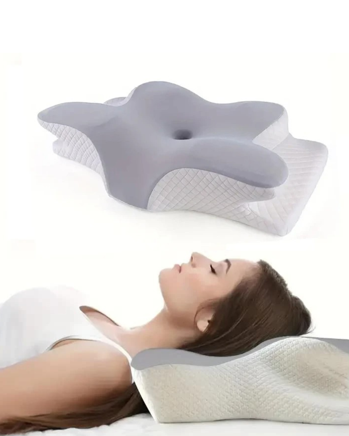 Butterfly-Shaped Memory Foam Cervical Pillow – Orthopedic Neck & Shoulder Support for Pain Relief & Better Sleep
