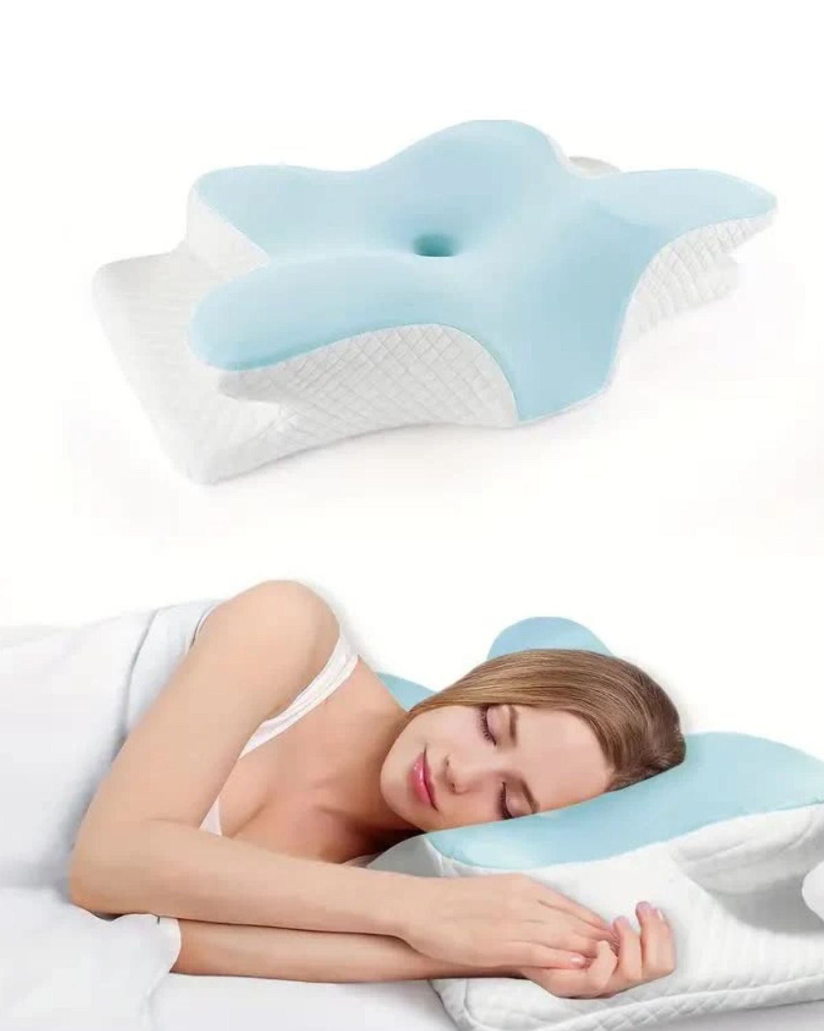 Butterfly-Shaped Memory Foam Cervical Pillow – Orthopedic Neck & Shoulder Support for Pain Relief & Better Sleep