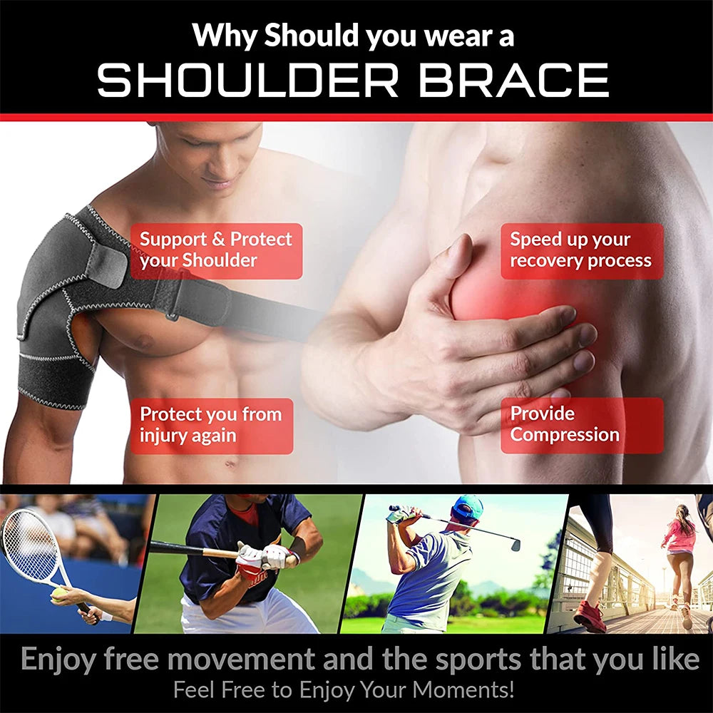 Adjustable Shoulder Support Brace – For Pain Relief & Injury Recovery