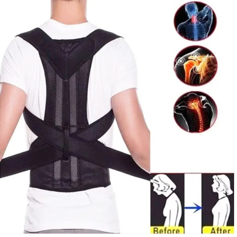 Adjustable Back Posture Corrector with Breathable Straps