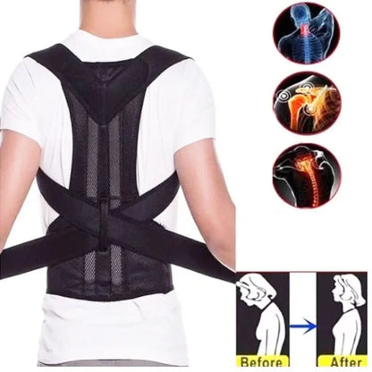 Adjustable Back Posture Corrector with Breathable Straps