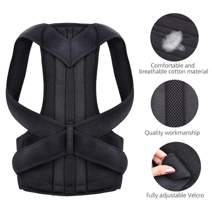 Adjustable Back Posture Corrector with Breathable Straps