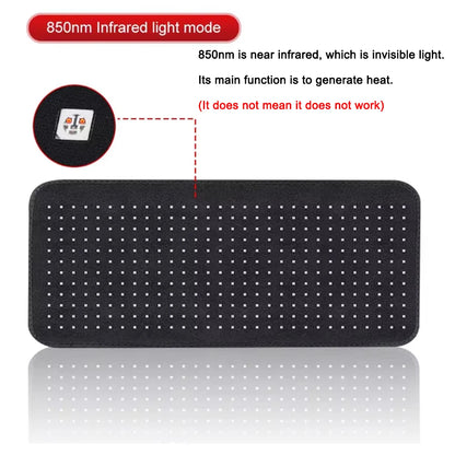 Updated Red Light Therapy Heating Pad for Body Infrared Light Device Cushion Mat Waist Back Shoulder Muscle Pain Relief Relax