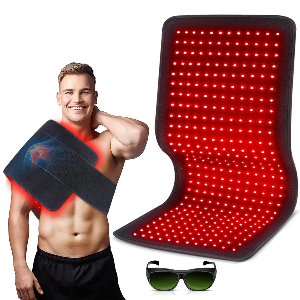 Updated Red Light Therapy Heating Pad for Body Infrared Light Device Cushion Mat Waist Back Shoulder Muscle Pain Relief Relax