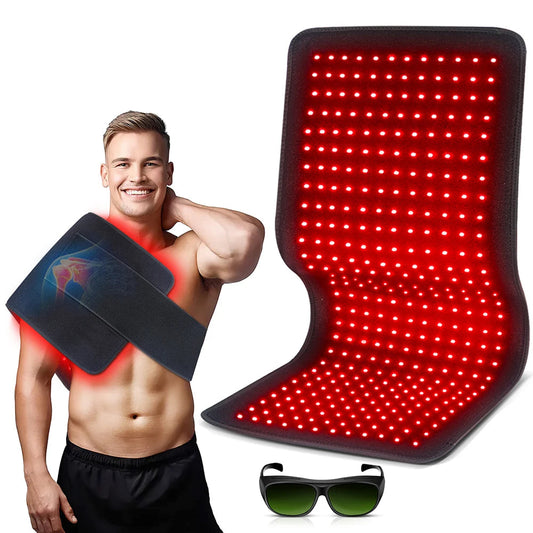 Updated Red Light Therapy Heating Pad for Body Infrared Light Device Cushion Mat Waist Back Shoulder Muscle Pain Relief Relax
