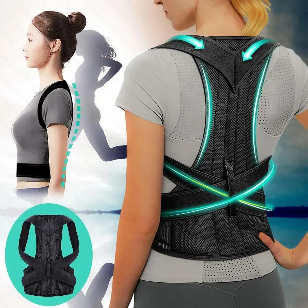 Adjustable Back Posture Corrector with Breathable Straps