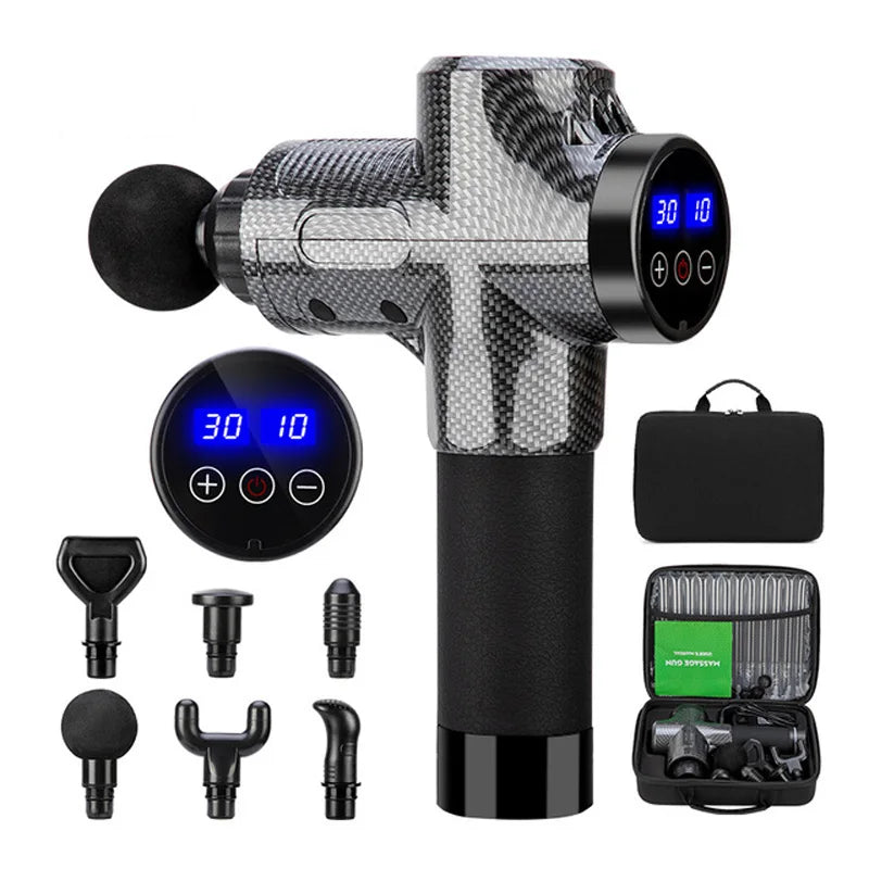 Fascial Massage Gun – Electric Percussion Pistol for Deep Tissue Muscle Relaxation, Pain Relief & Full-Body Massage
