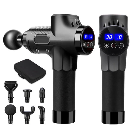 Fascial Massage Gun – Electric Percussion Pistol for Deep Tissue Muscle Relaxation, Pain Relief & Full-Body Massage