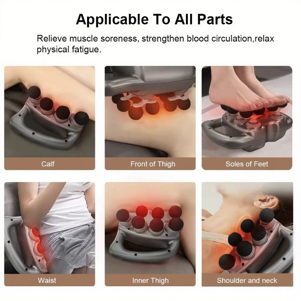 Professional Fascia Massage Gun – Deep Tissue Relief with 16 or 6 Interchangeable Heads