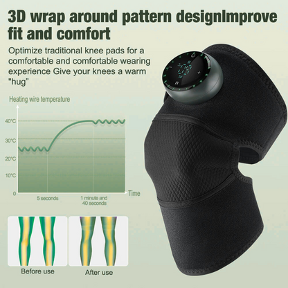 3-in-1 Electric Heating Massager – Heat, Vibration & Compression Therapy for Shoulder, Knee & Calf Pain Relief