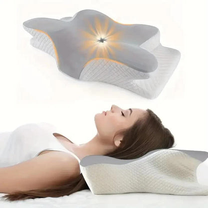 Suthria Ergonomic Butterfly Cervical Pillow – Memory Foam Neck & Shoulder Support for Side, Back & Stomach Sleepers