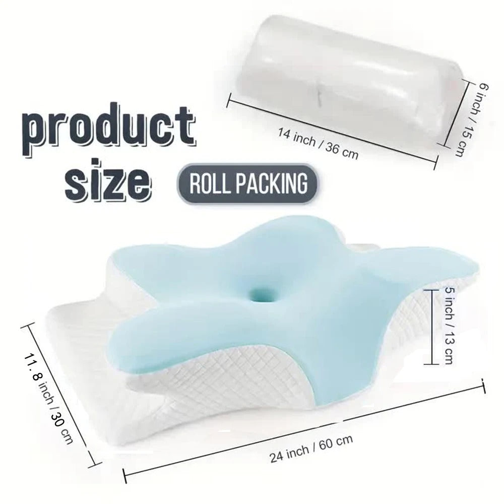 Suthria Ergonomic Butterfly Cervical Pillow – Memory Foam Neck & Shoulder Support for Side, Back & Stomach Sleepers