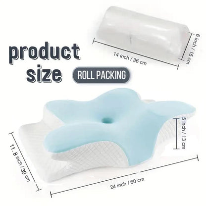 Suthria Ergonomic Butterfly Cervical Pillow – Memory Foam Neck & Shoulder Support for Side, Back & Stomach Sleepers