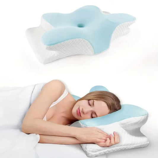 Suthria Ergonomic Butterfly Cervical Pillow – Memory Foam Neck & Shoulder Support for Side, Back & Stomach Sleepers